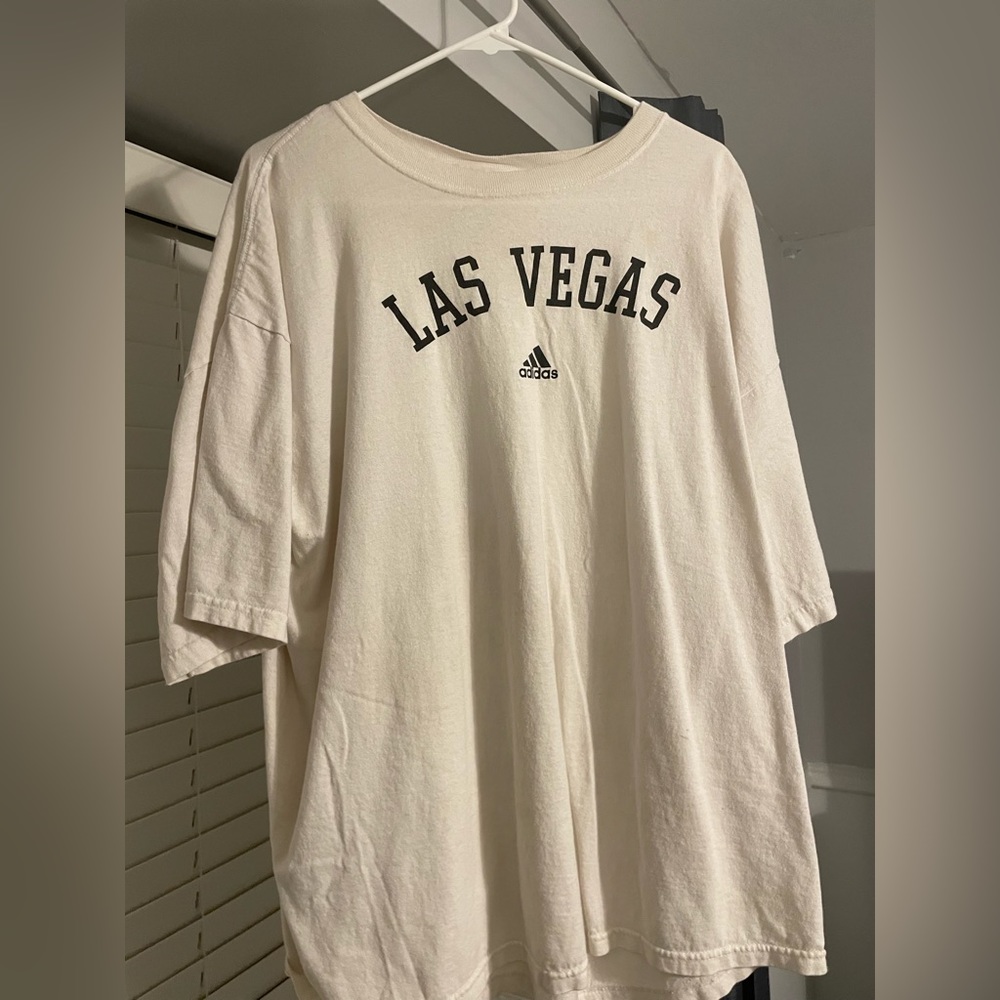 White Adidas, Las Vegas shirt